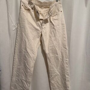 Levi's Women's Straight Leg Cream Jeans